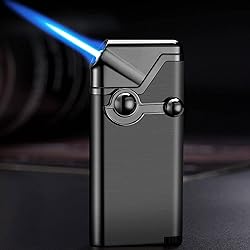 Creative Lnflatable Point Pipe Oblique Fire Rocker Arm Blue Flame Direct Punching Windproof Lighter