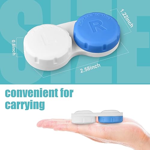 12PCS Colorful Contact Lens Case, Contact Lens Immersion Kit, Leak-Proof Packaging, Suitable for Outdoor Mini Contact Lens Case Screw Top