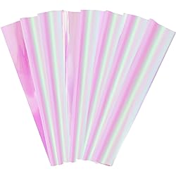 20pcs Cellophane Wrap Paper Clear Rainbow Color for Birthday Mother's Day Valentine's Day Christmas Gift Candy Package Flower Wrapping 20.5" x23.6&#34