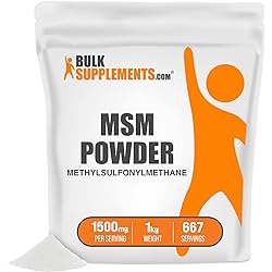BulkSupplements.com MSM Powder Methylsulfonylmethane - Keratin Supplements - MSM Pure Powder - Sulfur Powder - Joint Supplements - Pure MSM Supplement - MSM Crystals 1 Kilogram - 2.2 lbs