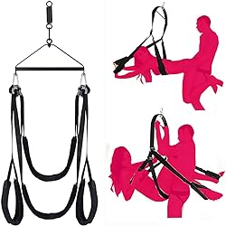 800LBS Heavy Duty 360 Degree Spinning Swing Sex Adults Indoor Yoga Swing with Frame Sex Furnitures for Adults Couples Bedroom Position Swing for Ceiling, Holds Up to 800LBS Soft Sweater