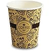 PAMI Hot Coffee Paper Cups [Pack of 50] 8oz - Disposable Take-Away Coffee Cups For Hot Drinks- Single-Use Paper Glasses For Espresso, Hot Chocolate, Tea- Cute To-Go Hot Beverage Drinking Cups