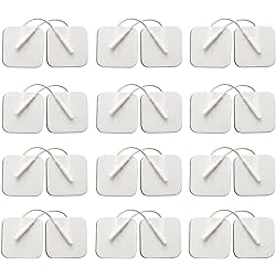 24PCS TENS Unit Replacement Pads 2X2, Reusable Tens Pads, Replacement Electrode Patches Compatible with AUVON TENS, TENS 7000, HealthmateForever TENS