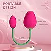 Rose Toy for Woman, Clitoral Nipple Stimulator Rose Sex Stimulator for Women with 10 Modes, Vibrating Personal Massage Clit G Spot Vibrator Sex Toys for Female Couples-Adult Sex Toy & Games Pink