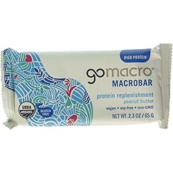 GoMacro Macrobar, Protein Replenishment, Peanut Butter, 12 Bars, 2.3 oz 65 g
