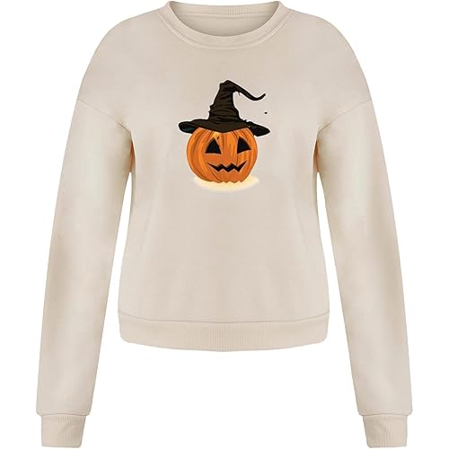 Women's Halloween Balloons Halloween Fancy Casual Long Sleeve Printed Ladies Sweatshirts Tops Sexy Customs for Women Halloween Most Wished for Choice666