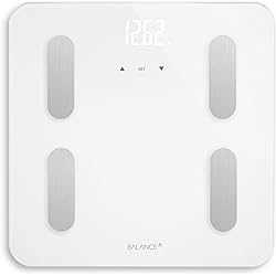Greater Goods Balance Body Composition GlassPlastic Personal Scale, White
