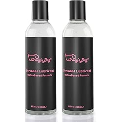 Tracy's Dog Water Based Lube, Lubricant for Men, Women & Couples 8oz 2 Pcs
