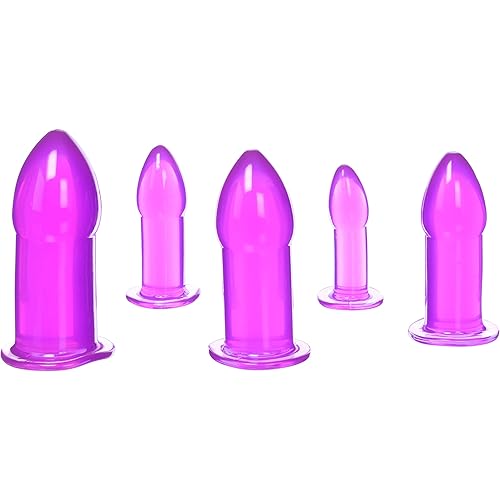 Trinity Vibes 5 Piece Anal Trainer Set, Purple | Graduated Butt Plugs For Training and Play | For Men Women and Couples | Flared Base for Stability, Flexible for Comfort, Perfect for Every Skill Level