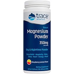 Trace Minerals Stress-X Magnesium Powder Raspberry Lemon Flavor - 16.9 oz