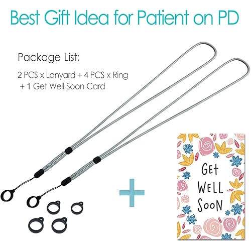 2 Pack] PD Transfer Set Holder Peritoneal Dialysis Cather Lanyard Accessories Shower Protector for Safety Support Secure Catheter Feeding Tube Peg Tube G-Tube Adults Men Women Patients Gray