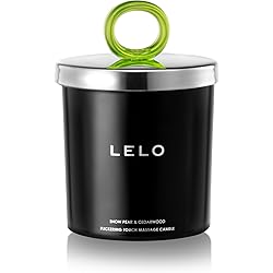 LELO Flickering Touch Massage Candle, Snow PearCedarwood, 5.3 Ounces