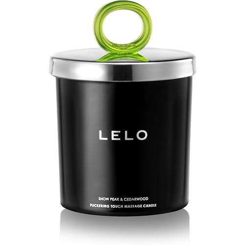 LELO Flickering Touch Massage Candle, Snow PearCedarwood, 5.3 Ounces