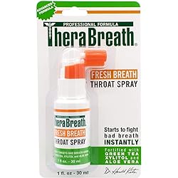 TheraBreath Fresh Breath Professional Formula Throat Spray with Green Tea, 1 Ounce
