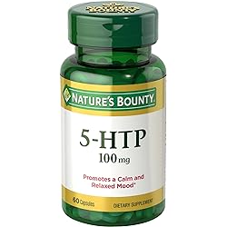 Nature's Bounty 5-HTP Pills and Dietary Supplement, Supports a Calm and Relaxed Mood, 100mg, 60 Capsules