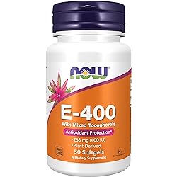 NOW Supplements, Vitamin E-400 IU Mixed Tocopherols, Antioxidant Protection, 50 Softgels