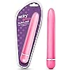 Blush Sexy Things Slimline Vibe - 7 Inch Adjustable Battery Powered Quiet Multi Speed Easy to Clean Stimulator - Stimulating Vibrator Adult Toys - Splashproof Sex Toys for Women Couples - Pink