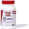 TB12 Omega 3 Fish Oil Supplement by Tom Brady - High potency, Essential Fatty Acids, Brain & Heart Health, Recovery, Non GMO, NSF Certified for Sport, 1250 mg 500mg DHA and 250mg EPA, 60 softgels