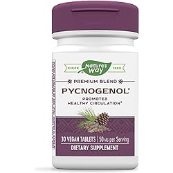 Nature's Way Pycnogenol, 50 mg per serving, 30 Tablets