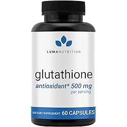 Premium Glutathione - Reduced Glutathione 500mg - Glutathione Supplement - L-Glutathione - Antioxidant Support - Liver Detox - 60 Capsules