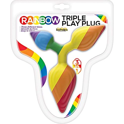 Hott Products Unlimited 64610: Rainbow Triple Play Butt Plug