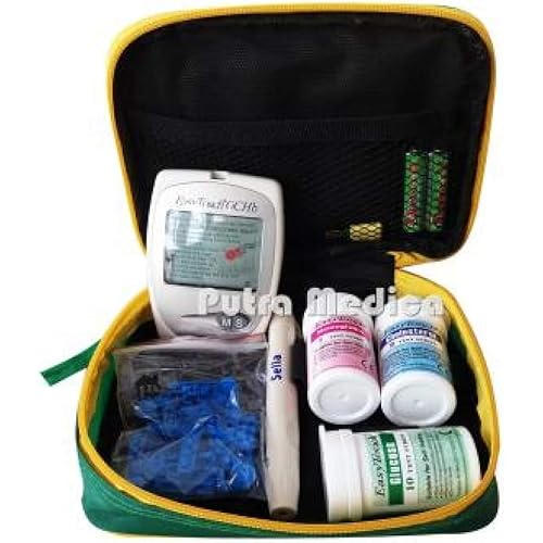 3in1 Easytouch Glucose Cholesterol Hemoglobin Monitor Test Strips Lancing Device Lancets and Carrying Case
