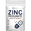 Zinc Picolinate Supplements with Vitamin C, 50mg Elemental Zinc Per Capsule, 365 Counts 1 Year Supply, 2 in 1 Formula, Support Immune System Function, Premium Zinc Picolinate for Men and Women