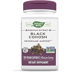 Nature's Way Black Cohosh, 40 mg per serving, Non-GMO, Gluten-Free, 120 Capsules