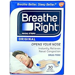 Breathe Right Nasal Strips Original Tan SmallMedium 30 ea Pack of 3