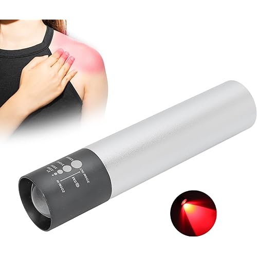 Infrared Therapy Lamp, Relieve Pain 120mWcm Light Weight Red Light Device Shine Strong Penetration Ability for Pain Relief Muscle Relax for Travel