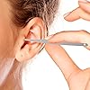 Healvian 3 Sets of Earwax Removal Tool Ear Spoon Set Stainless Steel Ear Spoon Ear Wax Picker Cleaner Earwax Removal Kit Ear Clean Supplies with PU Case