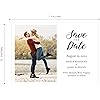 Personalized Save The Date Photo Cards 25 Custom Engagement Announcements With White Envelopes 5" x 7" Modern Wedding Notice Cards Made In The USA