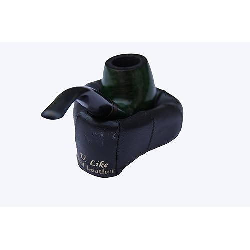 Pipe Stand Holder for Displaying 1 Pipe in Real Genuine Leather