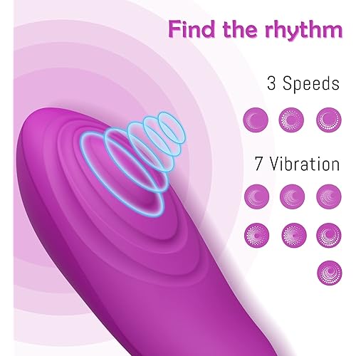Tapping Clitoral Vibrator with Bullet - SEXY SLAVE Lucy, 2 in 1 Clit & G Spot Vibrator with 7 Modes for Precision Multi-Pleasure, Waterproof Rechargeable Sex Toy for Women