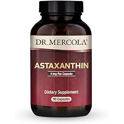 Dr Mercola Astaxanthin 4mg, 90 Servings 90 Capsules, Non GMO, Soy Free, Gluten Free