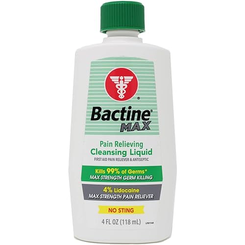 Bactine Max Pain Relieving Cleansing Liquid, Green, 4 Fl Oz