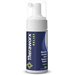 THERAWORX RELIEF Fast-Acting Foam for Leg & Foot Cramps and Muscle Soreness, 3.4oz Travel Size