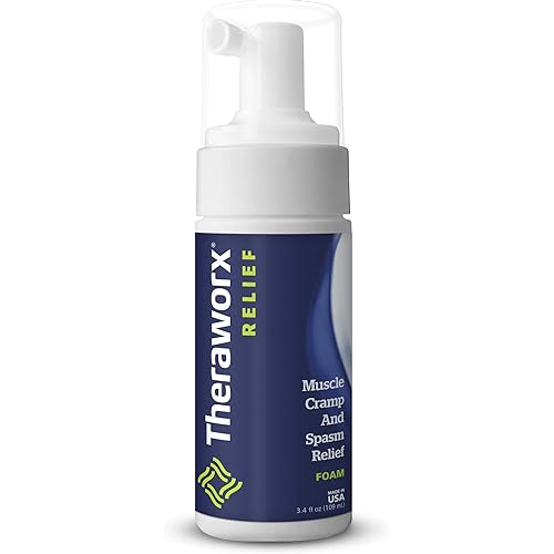 THERAWORX RELIEF Fast-Acting Foam for Leg & Foot Cramps and Muscle Soreness, 3.4oz Travel Size