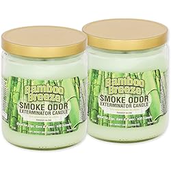 Smoke Odor Exterminator 13 oz Jar Candles Bamboo Breeze, 2