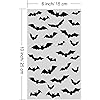 HESTYA 50 Counts 15 x 25 cm Halloween Cellophane Treat Bags Block Bottom Pumpkin Halloween Patterned Flat Clear Storage Bags Sweet Bags with 300 Pieces Twist Ties for Halloween Christmas Party Favor