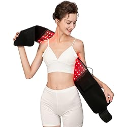 USUIE Red Light Therapy Belt, Infrared Light Therapy Wrap Red Light Therapy Device for Body with Timer for Back Shoulder Waist Muscle Pain Relief for Women Gift