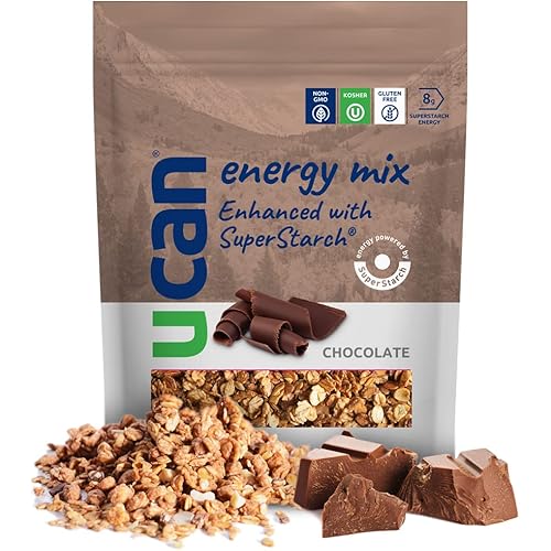 UCAN Unflavored Energy Powder, Chocolate Granola Energy, Vanilla Granola Energy Mix Bundle