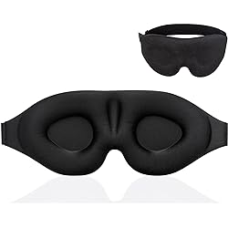 YIVIEW Sleep Mask for Women Men, 100% Blockout Light Eye Mask for Sleeping 3D Contoured Blindfold, Upgraded Eye Cover with Adjustable Strap, Eye Pillow Soft Comfy Eye Shade for Nap Travel Night Shift