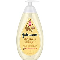 Johnson's Skin Nourishing Moisture Baby Body Wash with Shea & Cocoa Butter, Hypoallergenic & Tear Free Baby Bath Wash, Paraben-, Dye-, Sulfate & Phthalate-Free, 20.3 fl. oz