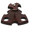 KAFpipeWorkshop Wooden Pipe Stand for 3 Tobacco Smoking Pipes Handmade from Natural Ash Tree Wood Pipe Rack Holder Display