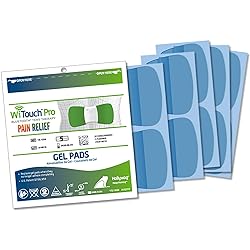 Hollywog TENS Unit Replacement Gel Pads, WiTouch Pro & Aleve Direct Therapy TENS Pads Replacement, Reusable Self-Adhesive Electrode Pads for TENS Units 10 Gel Pads