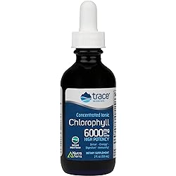 Trace Minerals Mint Flavored Chlorophyll 120 Servings 100mg per Serving- Stimulates Immune Function - Antioxidant - Detox - Reduce Bad Body Odors - Increase Energy - Stamina - 2 oz