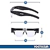 YOCTOSUN Rechargeable Magnifying Glasses, Head Magnifier Glasses with 2 LED Lights and Detachable Lenses 1.5X, 2.5X, 3.5X,5X, Best Eyeglasses Magnifier for Reading and Hobby