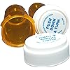 Empty Pill Bottle Vials 8 Dram with Push Down Caps [Pack of 10] with Child Resistant Caps - Plastic Medicine Bottles 10