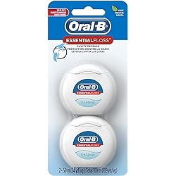 Oral-B Essential Floss, Waxed, Unflavored, 54 Yards 50 meters - Pack of 2